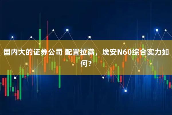 国内大的证券公司 配置拉满，埃安N60综合实力如何？
